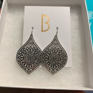 Silver teardrop earrings